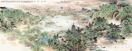 迎亚运，画杭州——读杨留义的城市山水画《