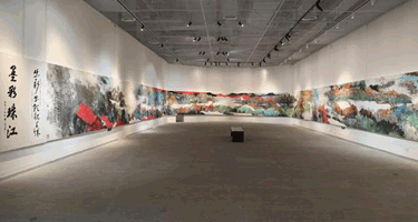 百名画家创作百米长卷 “羊城礼赞”主题美术展开幕