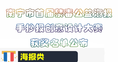 南宁市首届禁毒公益海报、手抄报创意设计大赛获奖名单公布